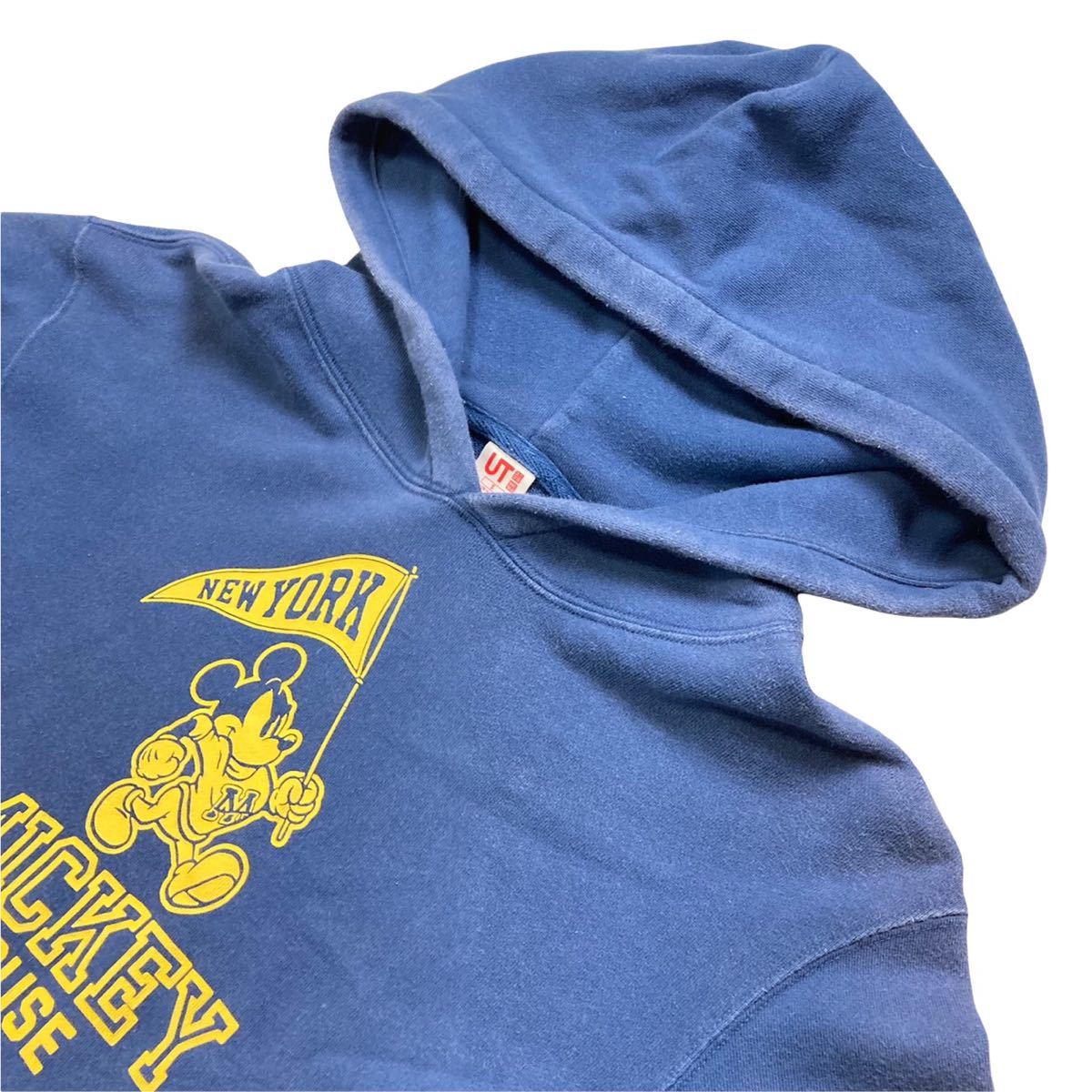 廃盤 Uniqlo ユニクロ Ut スウェット スエット プルオーバー パーカー ミッキー カレッジ アメカジ ビンテージ調 ネイビー S トップス 売買されたオークション情報 Yahooの商品情報をアーカイブ公開 オークファン Aucfan Com