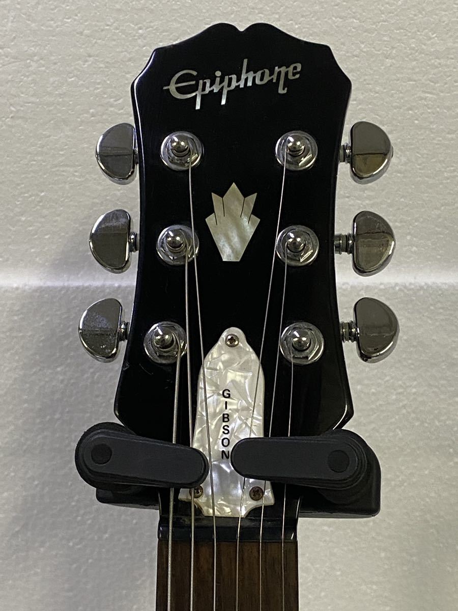 サ8555M☆Epiphone エピフォン SG GIBSON ギブソンヘッド ケース付 