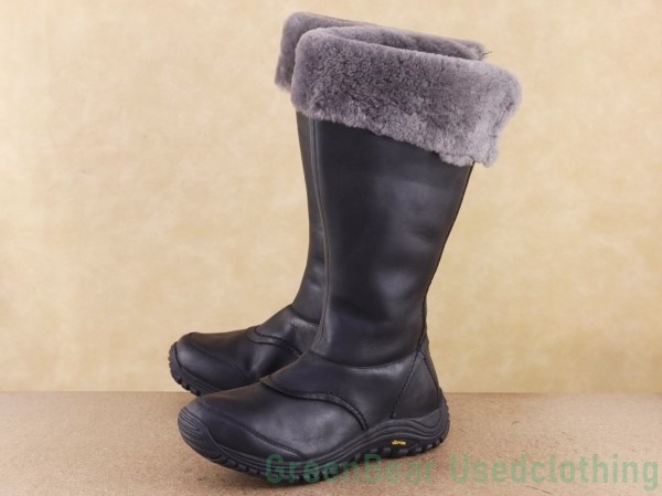 Q364◆レディース【UGG】レディースブーツ インナーボア 黒 ブラック 26.5cm UGG アグ ムートンブーツ 防寒 撥水 Boot