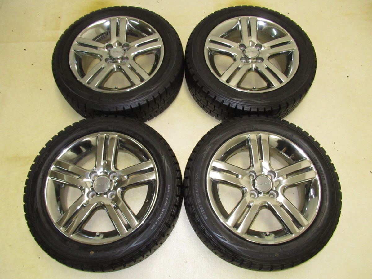 日産E11ノートAUTECH純正 6J-15 off+45 pcd100/4H DUNLOP WINTER MAXX 