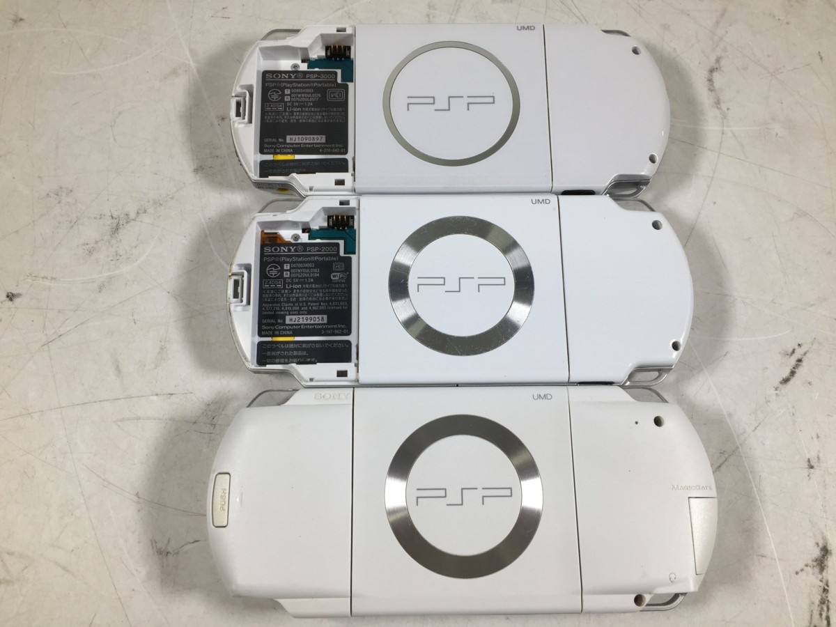 ♪△【SONY ソニー】PSP PlaystationPortable 3台セット PSP3000/2000