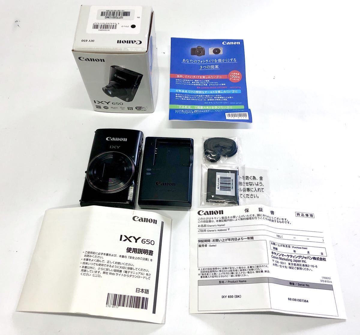 ジャンク品 Canon IXY650 BK Canon 0 IXY 1 ヴィンテージ 中古