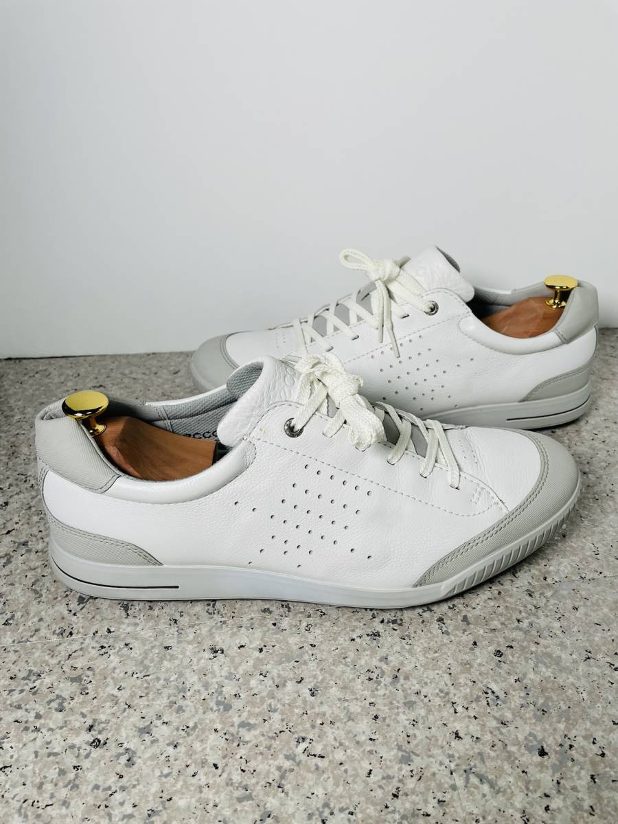 ecco エコー スパイクレス ゴルフシューズ【ホワイト/27.5cm