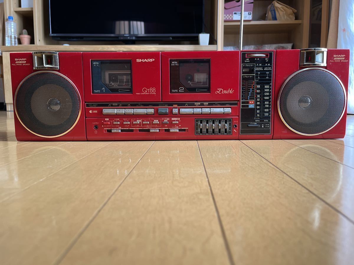 SHARP QT-88MK II ラジカセ シャープ 動作未確認 ラジカセ 激レア 