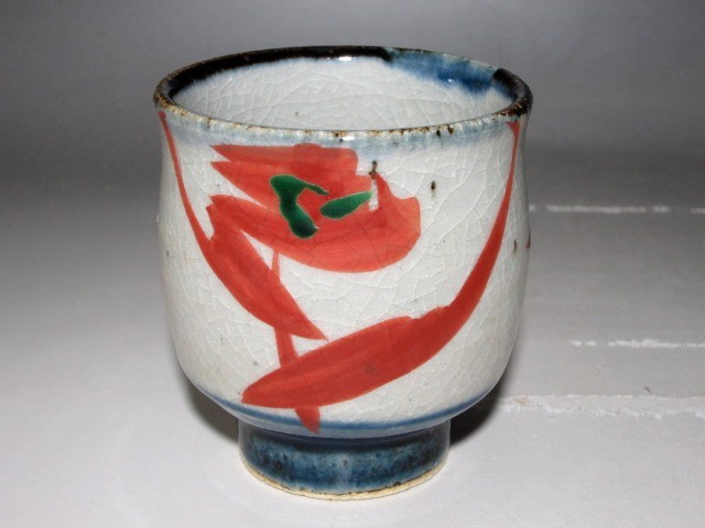 河井寛次郎 KAWAI - 0 花碗 Kanjiro (三色碗(敏孝識)) 民芸の巨匠