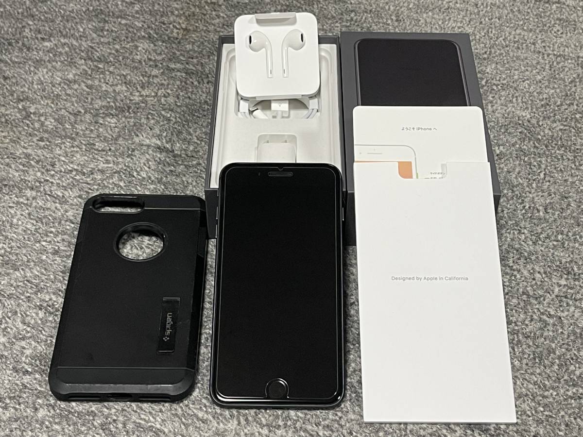 美品】Apple iPhone8 plus 128GB スペースグレイ 国内版SIMフリー 付属 