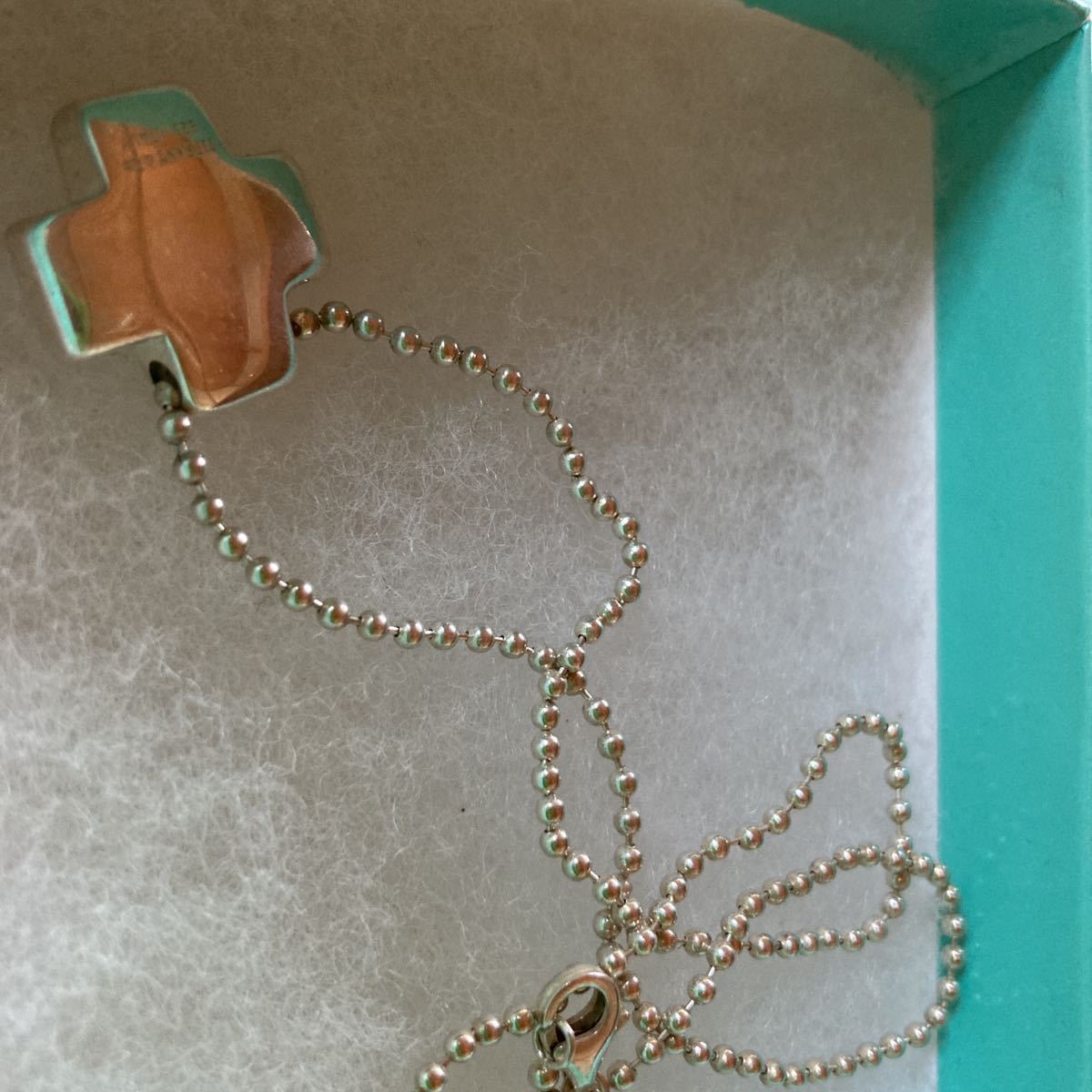 ティファニー TIFFANY&Co シルバーネックレス 箱付き ローマンクロス 