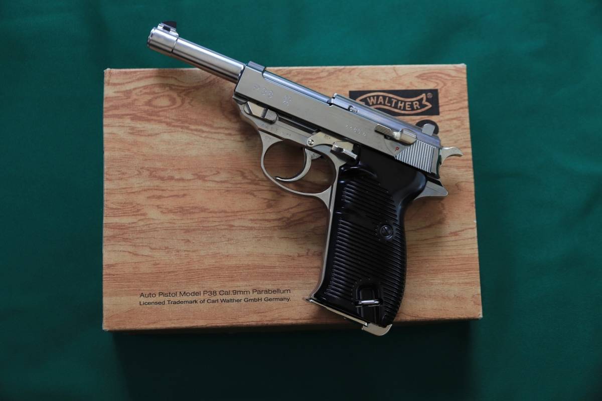 ☆マルゼン ワルサーP38 エアガン シルバーモデル 送料込 ☆ シルバー