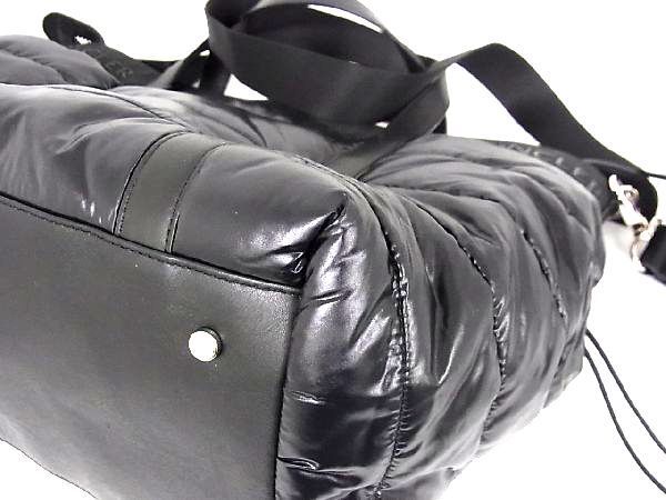 1円 □極美品□ MONCLER モンクレール ナイロン×レザー シルバー金具  