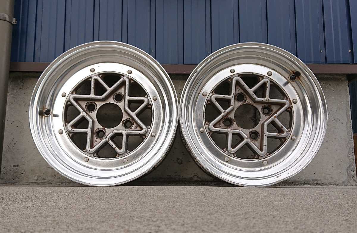 ☆TECHNO TRX 6J 2本 4H PCD114.3 テクノレーシング 旧車 深リム 当時 