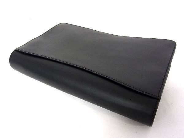 ダンヒル レザー ゴールド金具 内側ロゴ総柄 ギャンティーカード シルバー 1円 ■極美品■ dunhill ダンヒル レザー ゴールド金具 クラッチバッグ セカンドバッグ 手持ちかばん メンズ 紳士 ブラック系 V4357uN