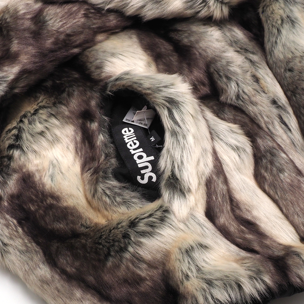 Supreme - Faux Fur Reversible Hooded Jacket 黒M シュプリーム