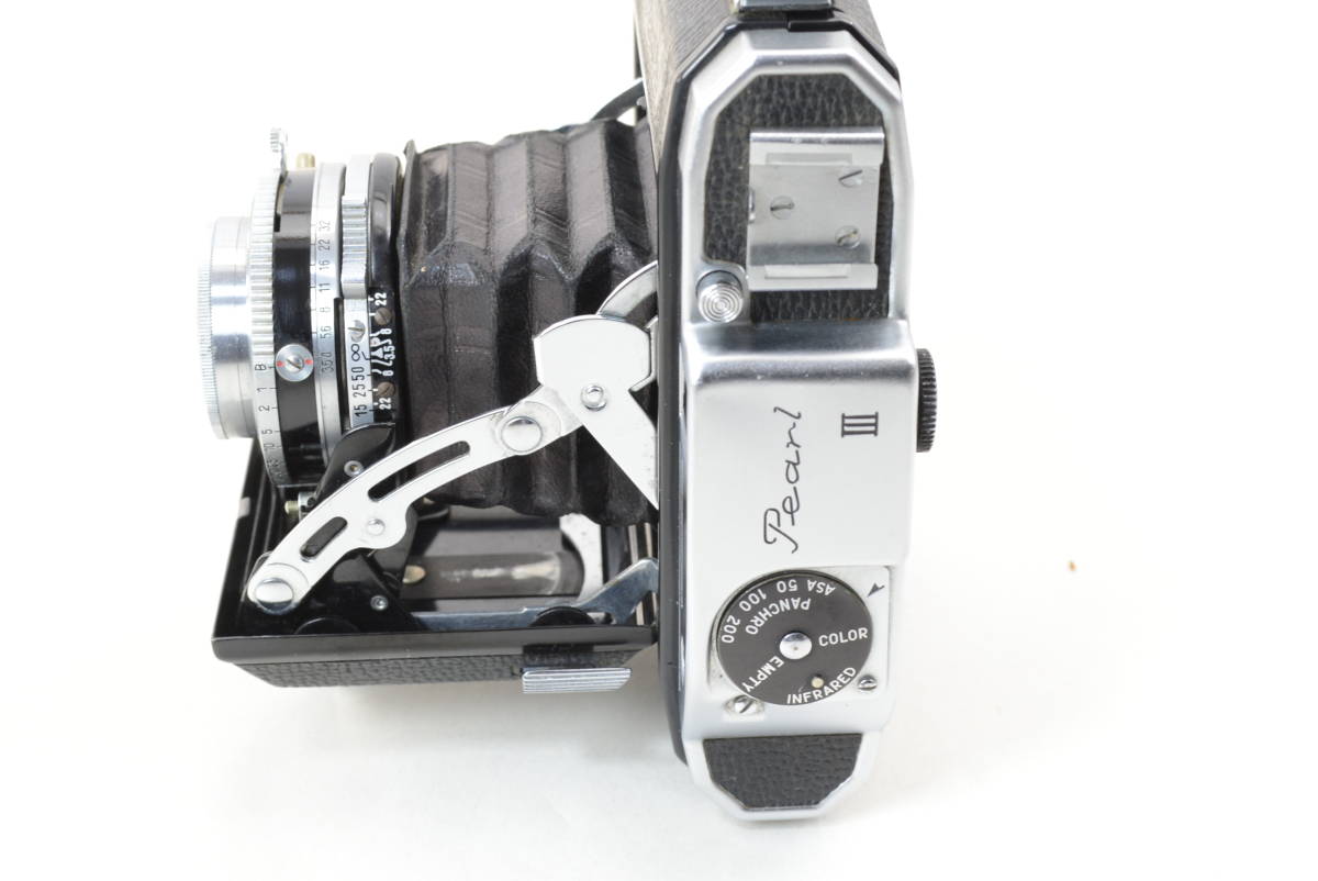 ecoま】コニカ KONICA Pearl III パール3 蛇腹フィルムカメラ