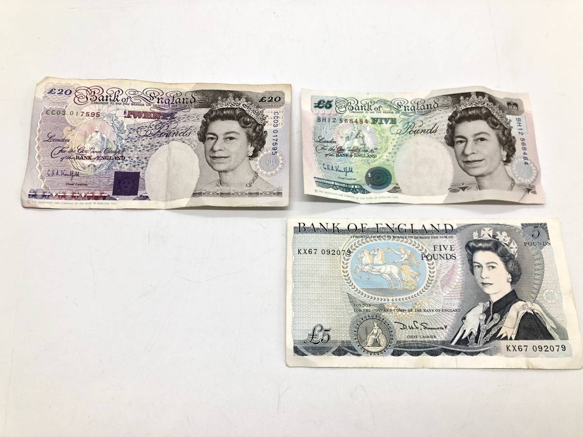 【得価，人気】 イギリスポンド 貨幣 旧紙幣 20&times;1 5&times;2 計30ポンド分(世界)｜売買されたオークション情報、yahooの商品情報をアーカイブ公開 - オークファン 世界