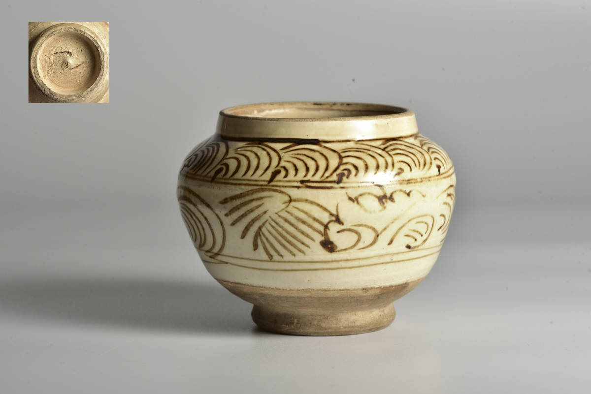 磁州窯 中国古玩 唐物 宋代 時代物 花瓶 壷 極上品 初だし品 宋