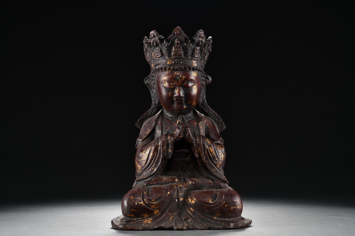 限定SALE，大人気 鶴鳴堂 時代物 金箔貼 地蔵王菩薩造像 大明永楽年製 極細工 古置物 古擺件 古美術 古美味 時代物 古董品1211-38(仏像)｜売買されたオークション情報、yahooの商品情報をアーカイブ公開 - オーク 仏像