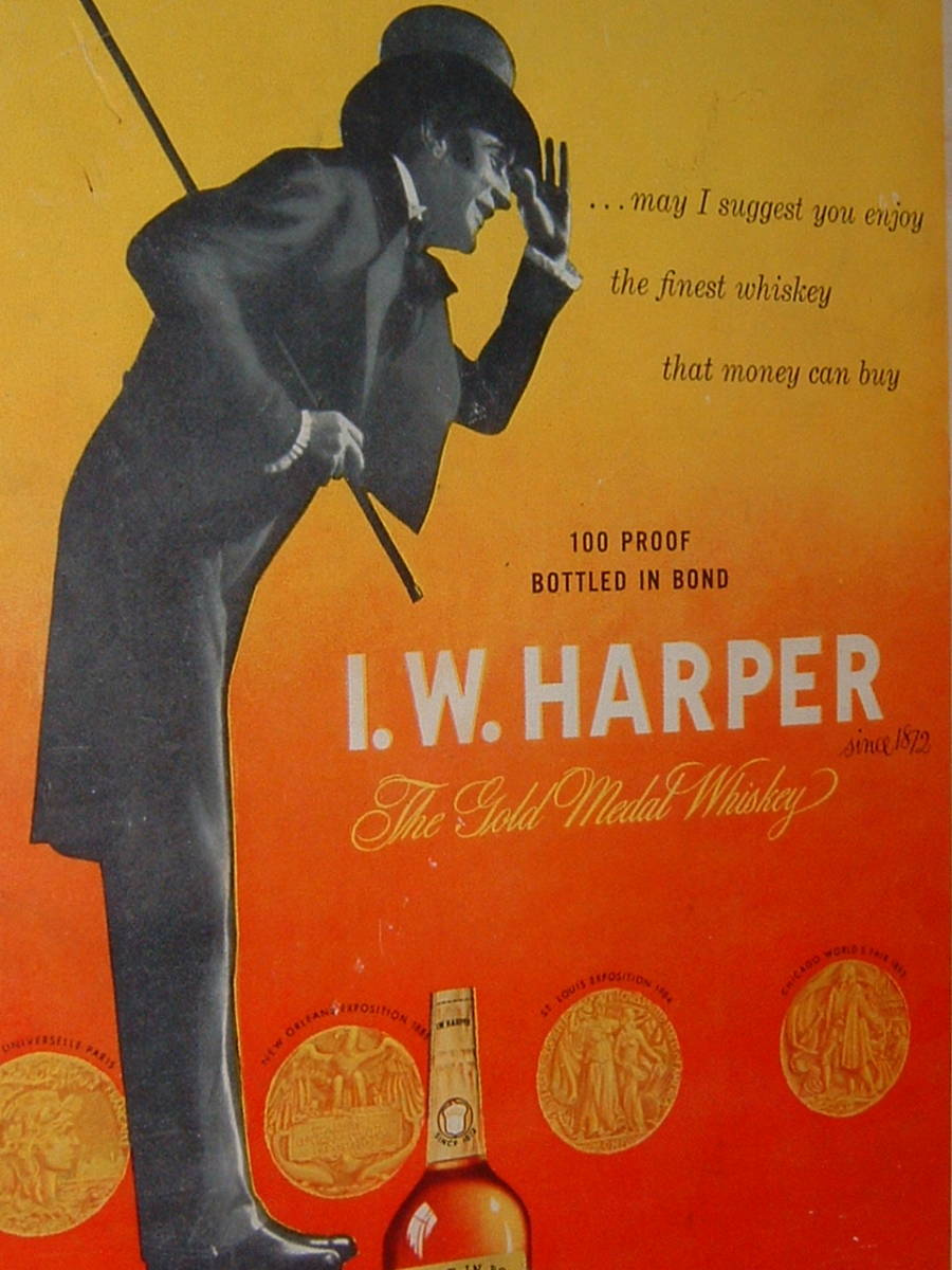 美品 I.W HARPER パブミラー ウィスキー ヴィンテージ Bar 美品 I.W HARPER パブミラー ウィスキー ヴィンテージ Bar