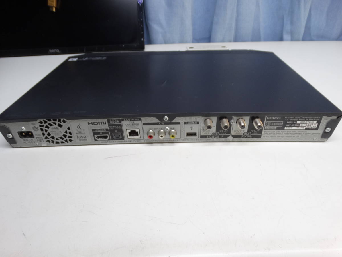 T4659 SONY ブルーレイレコーダー BDZ-ET2100 3番組同時録画 中古動作品