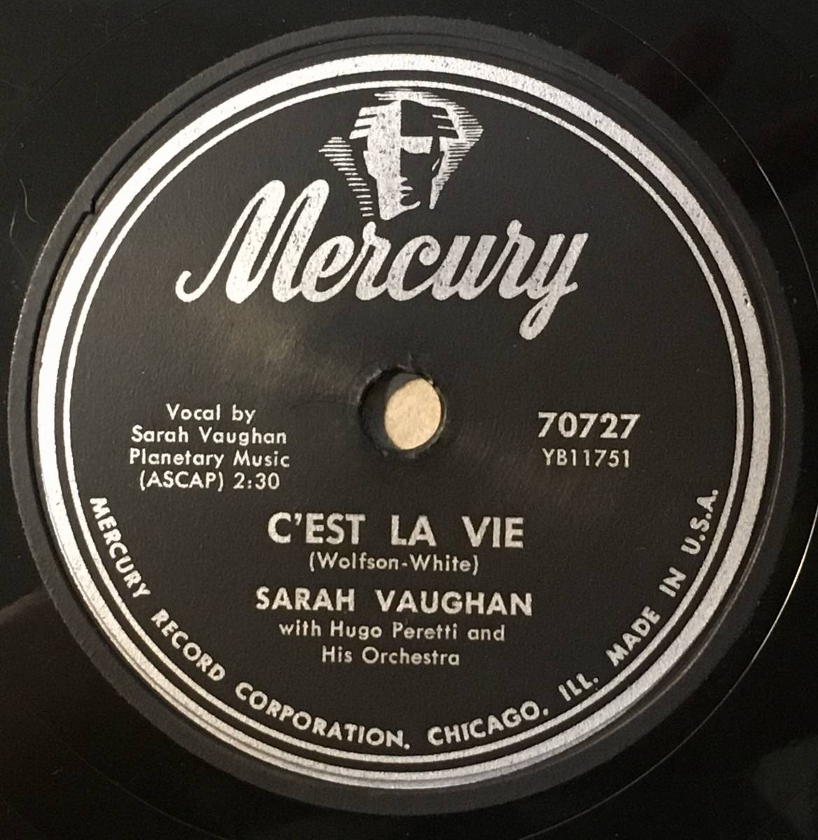 人気，爆買い 試聴；SARAH VAUGHAN MERCURY C&rsquo;est La Vie/ Never(ジャズ)｜売買されたオークション情報、yahooの商品情報をアーカイブ公開 - オークファン ジャズ