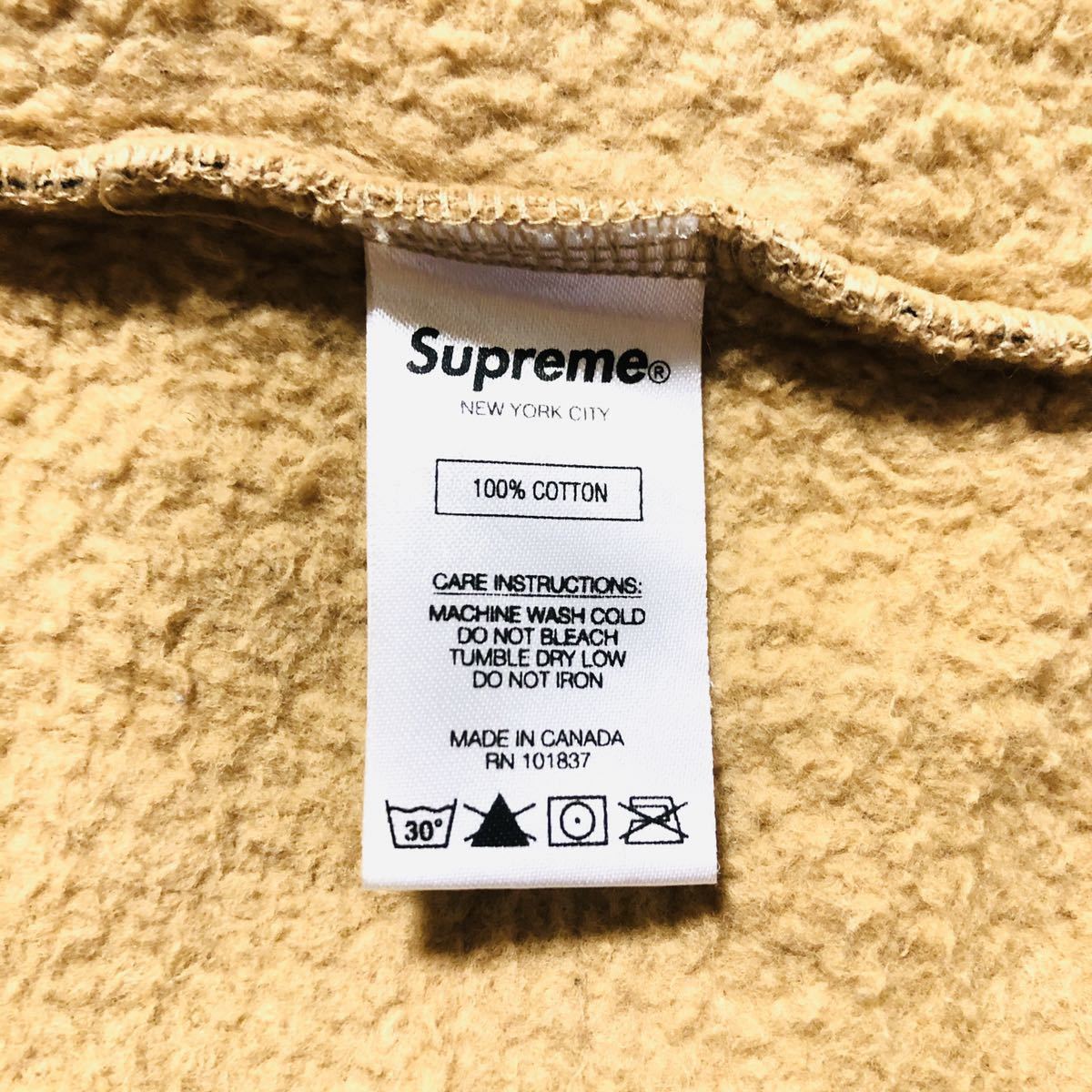 Supreme Repeat Zip Up Hooded Sweatshirt Light Brown S 18ss 茶色