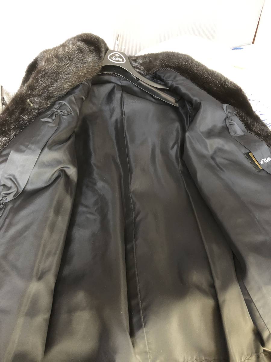 サガ ミンク 11号 黒 SAGA MINK ファーコート 冬物 レディース 毛皮