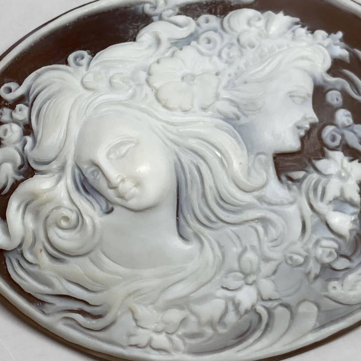 シェルカメオ 20.6g］75.35×58.00mm ルース 裸石 shell CAMEO