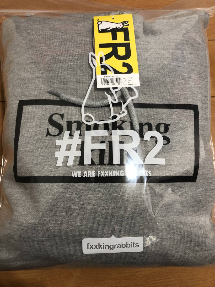 正規 FR2 Smoking kills Box Logo Hoodie XLサイズ grey スモーキング 