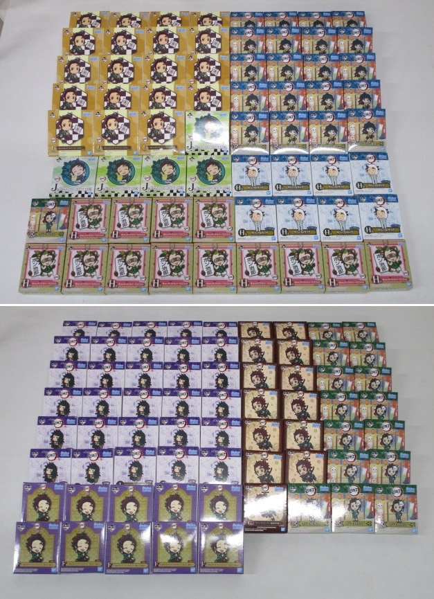 T0111-6Y/ 未開封 鬼滅の刃 一番くじ 134点 ラバーストラップ