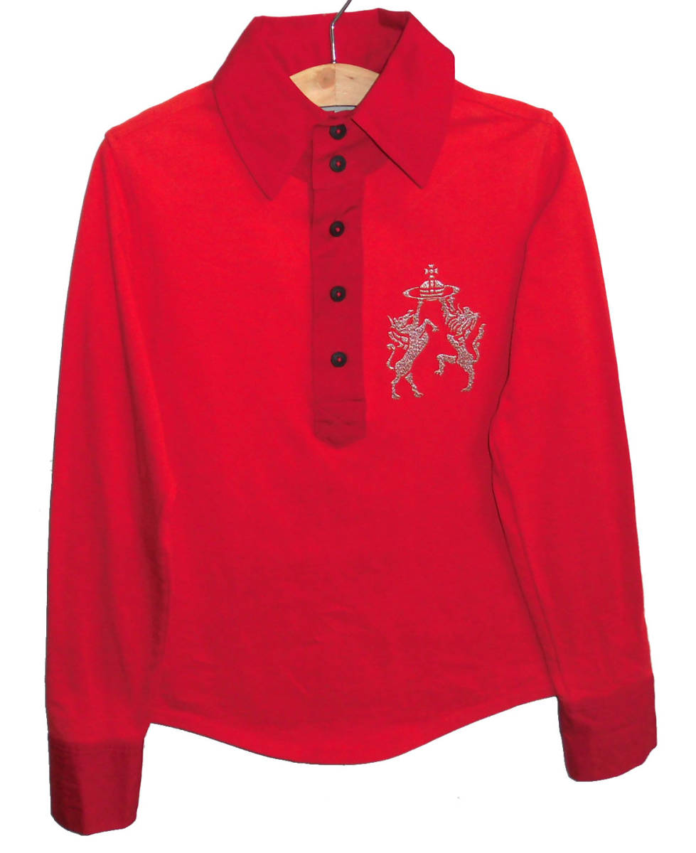  Ю極 viviennewestwood MAN ヴィヴィアンウエストウッド オーブ刺繍 ラガーシャツ 長袖ポロシャツ 46(長袖シャツ)｜売買されたオークション情報、yahooの商品情報をアーカイブ公開 - オークファン 男性用