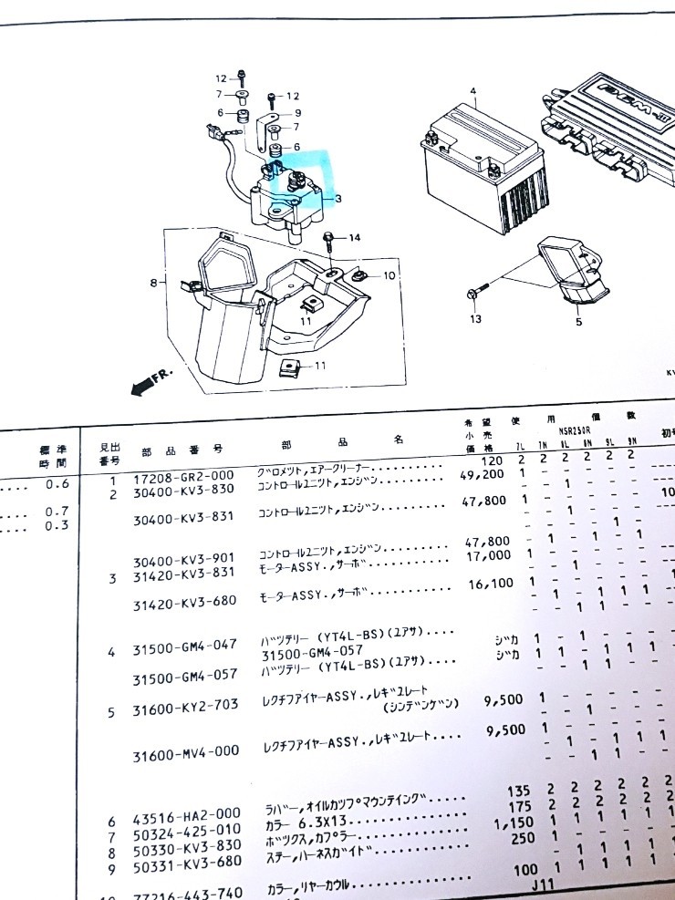 109-Q ◇ 超特価！ホンダNSR250チタン合金サーボモータASSY