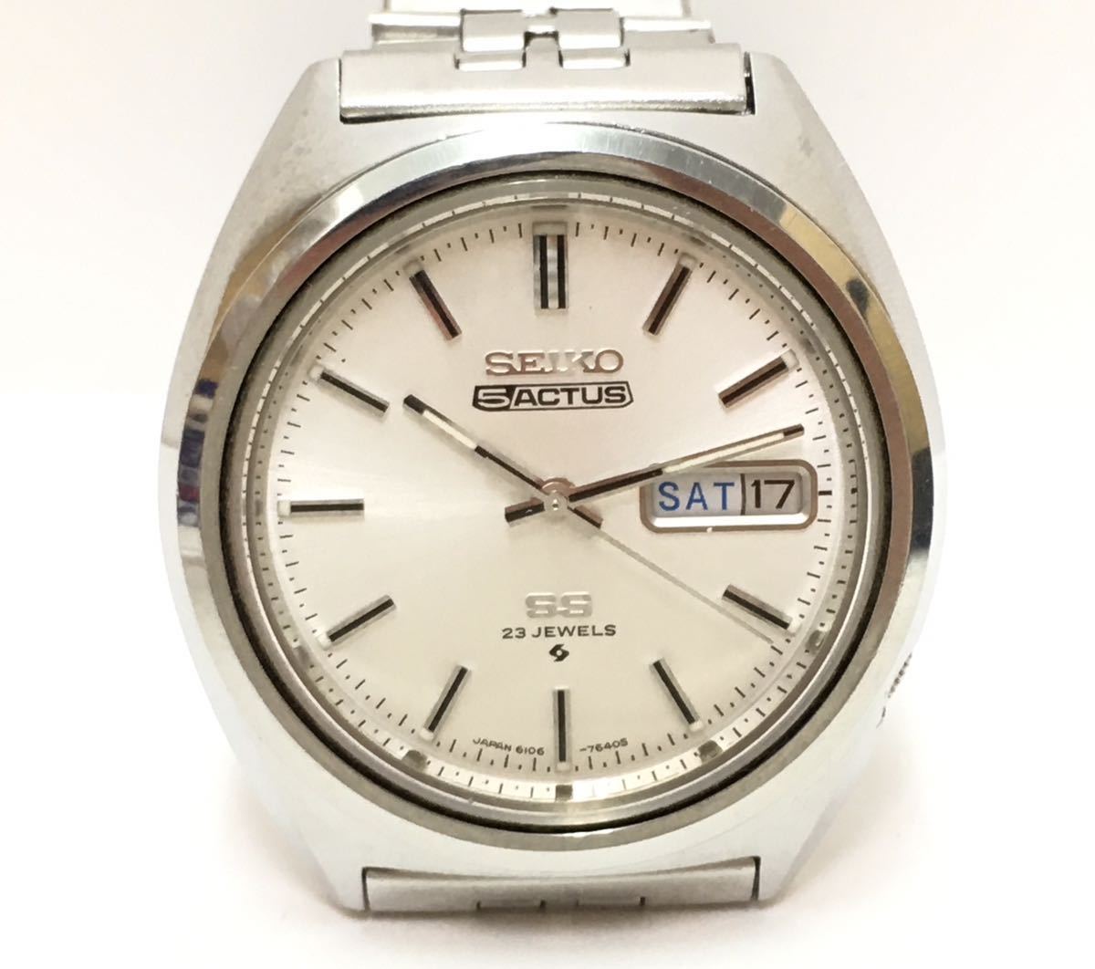 SEIKO/セイコー 5ACTUS アクタス SS 自動巻 6106-7520 メンズ腕時計 