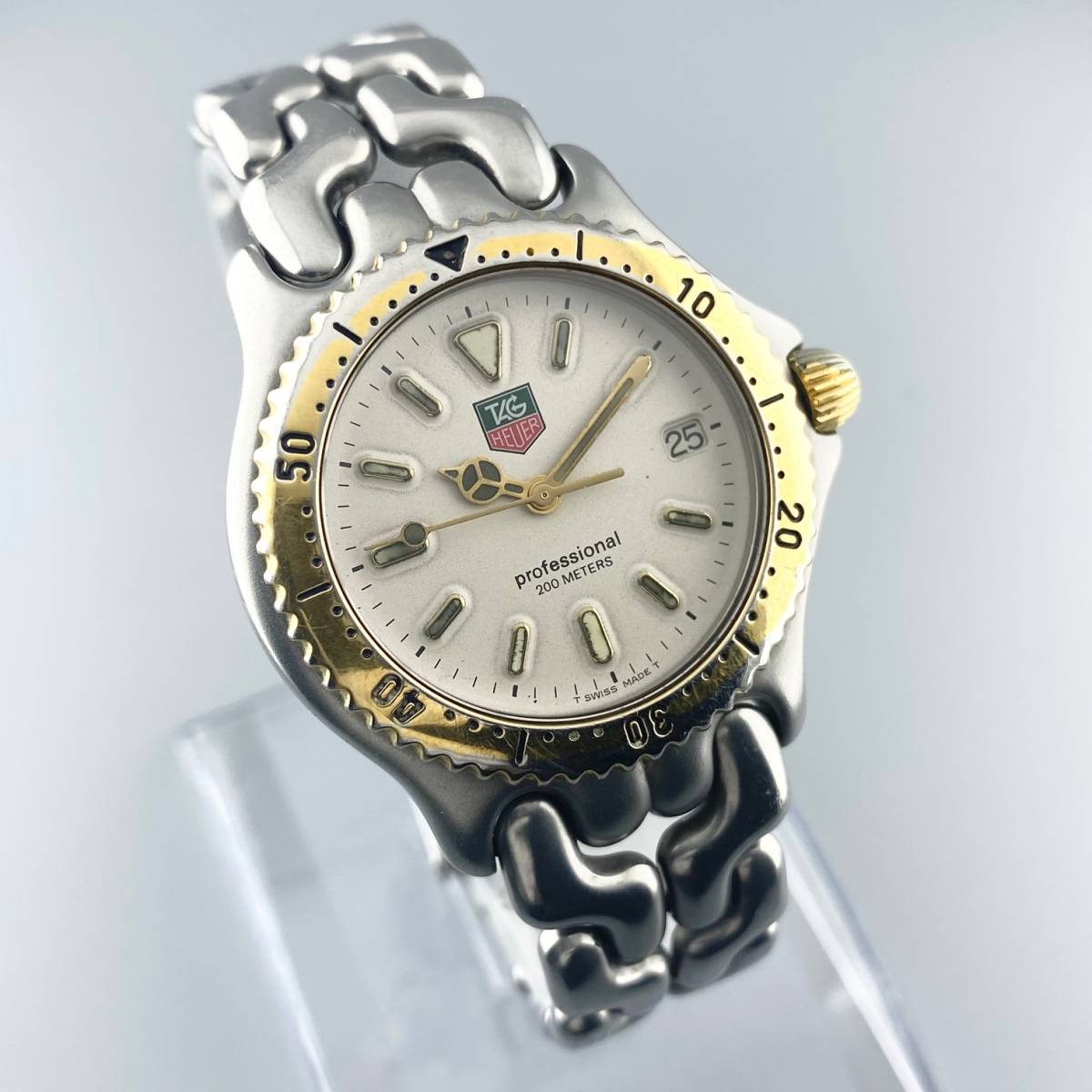 1円～】TAG HEUER タグ ホイヤー 腕時計 メンズ S95.813 セル ホワイト