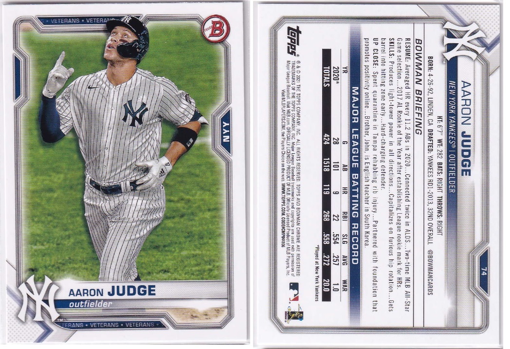 超お買得 Aaron James Judge（アーロン・ジェームズ・ジャッジ） 6枚 