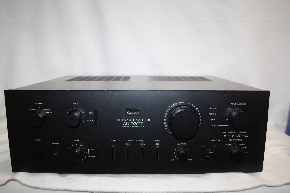 SANSUI サンスイ プリメインアンプ AU-D707 F オーディオ 通電確認済み 