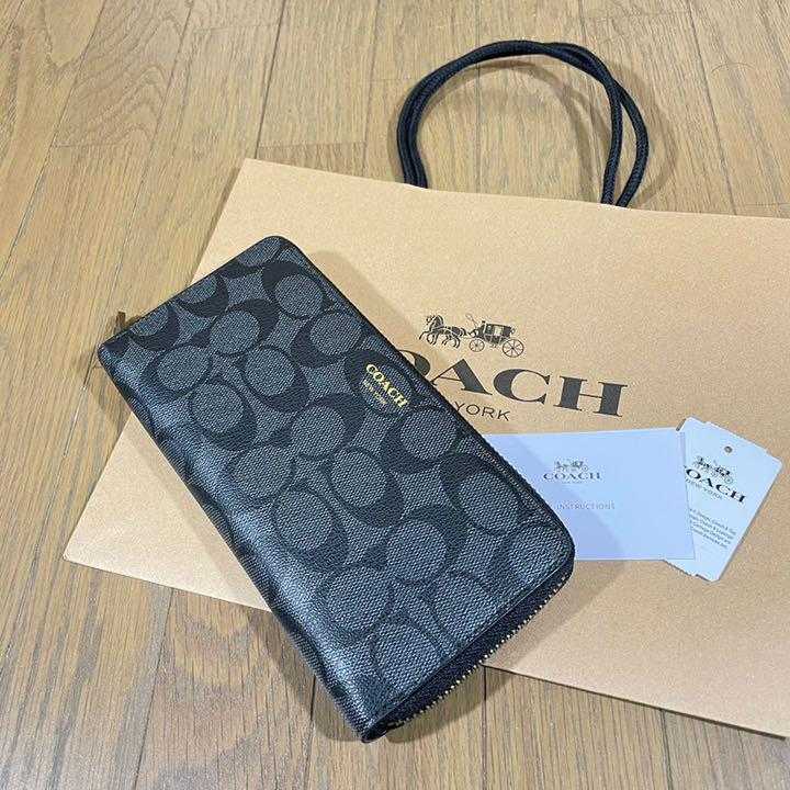  コーチ長財布 COACH F74597 シグネチャ アコーディオン ジップアラウンド長財布 小銭入れ(男性用財布)｜売買されたオークション情報、yahooの商品情報をアーカイブ公開 - オークファン 服飾小物