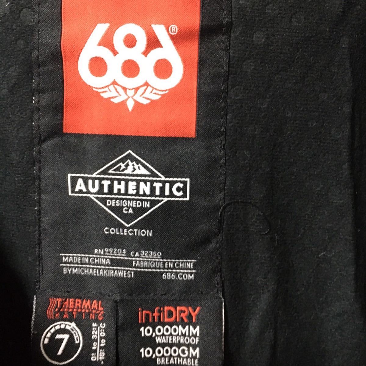 686 スノボーウェア ジャケット infiDRY 686 シックスエイトシックス