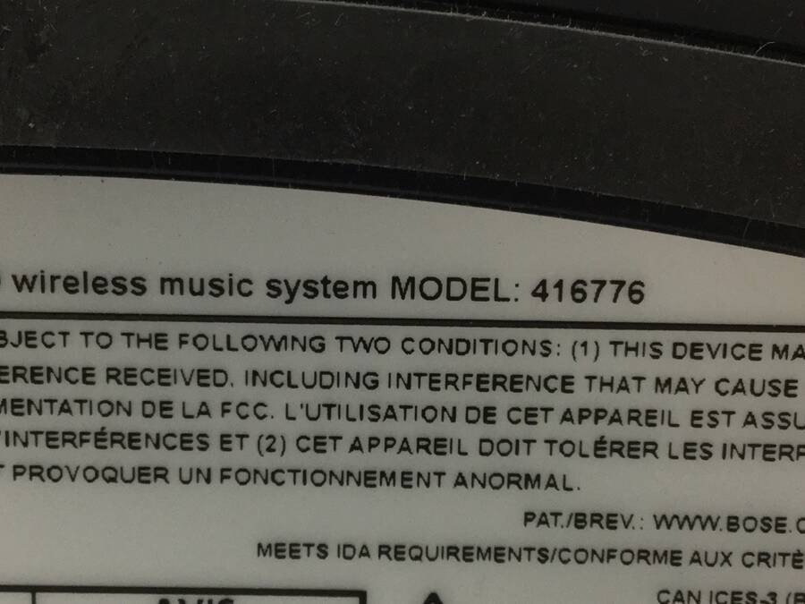 BOSE 416776 ワイヤレススピーカー リモコン付き◆現状品 0 BOSE music Music リモコン付き◇現状品 C