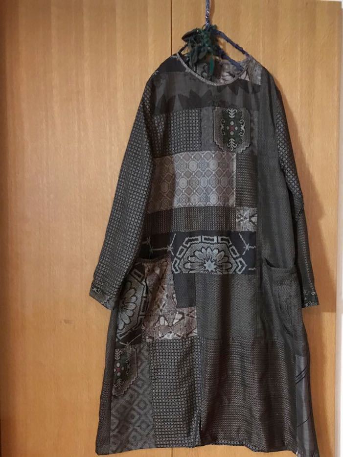 iichi 大島紬リメイクチュニックの通販 大島紬のチュニック iichi 大島紬リメイクチュニックの通販 大島紬のチュニック