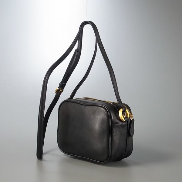 Courrges クレージュ ロゴ ショルダーバッグ カメラバッグ 黒 ブラック