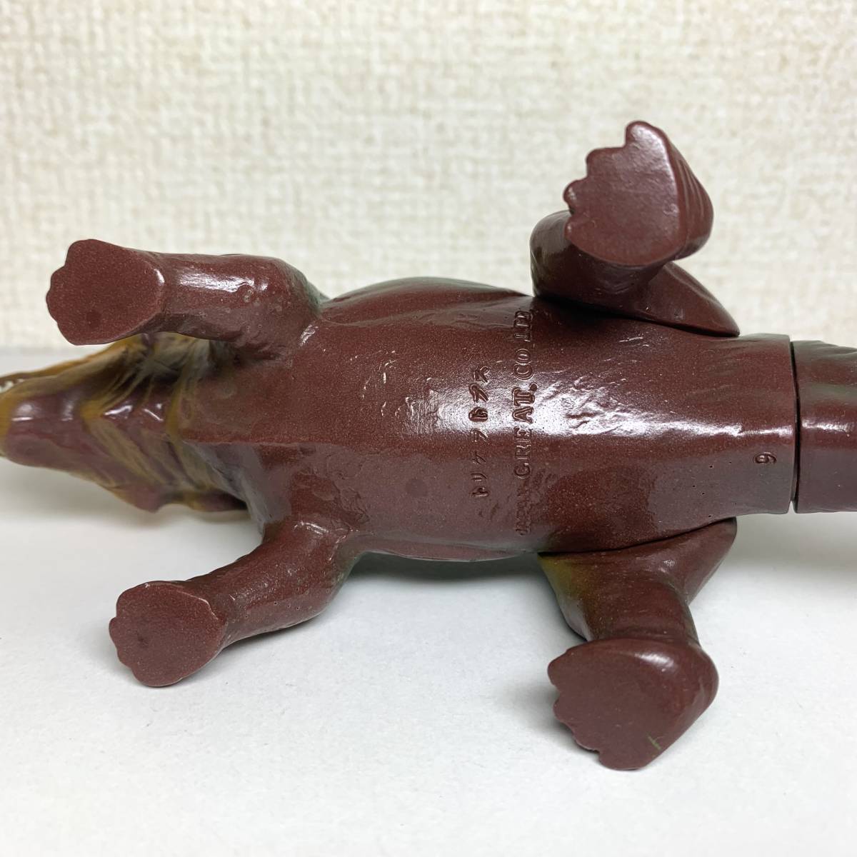 当時物 日本製 JAPAN GREAT.CO.LTD トリケラトプス 硬質 ソフビ 恐竜 当時物 日本製 JAPAN GREAT.CO.LTD トリケラトプス 硬質 ソフビ 恐竜