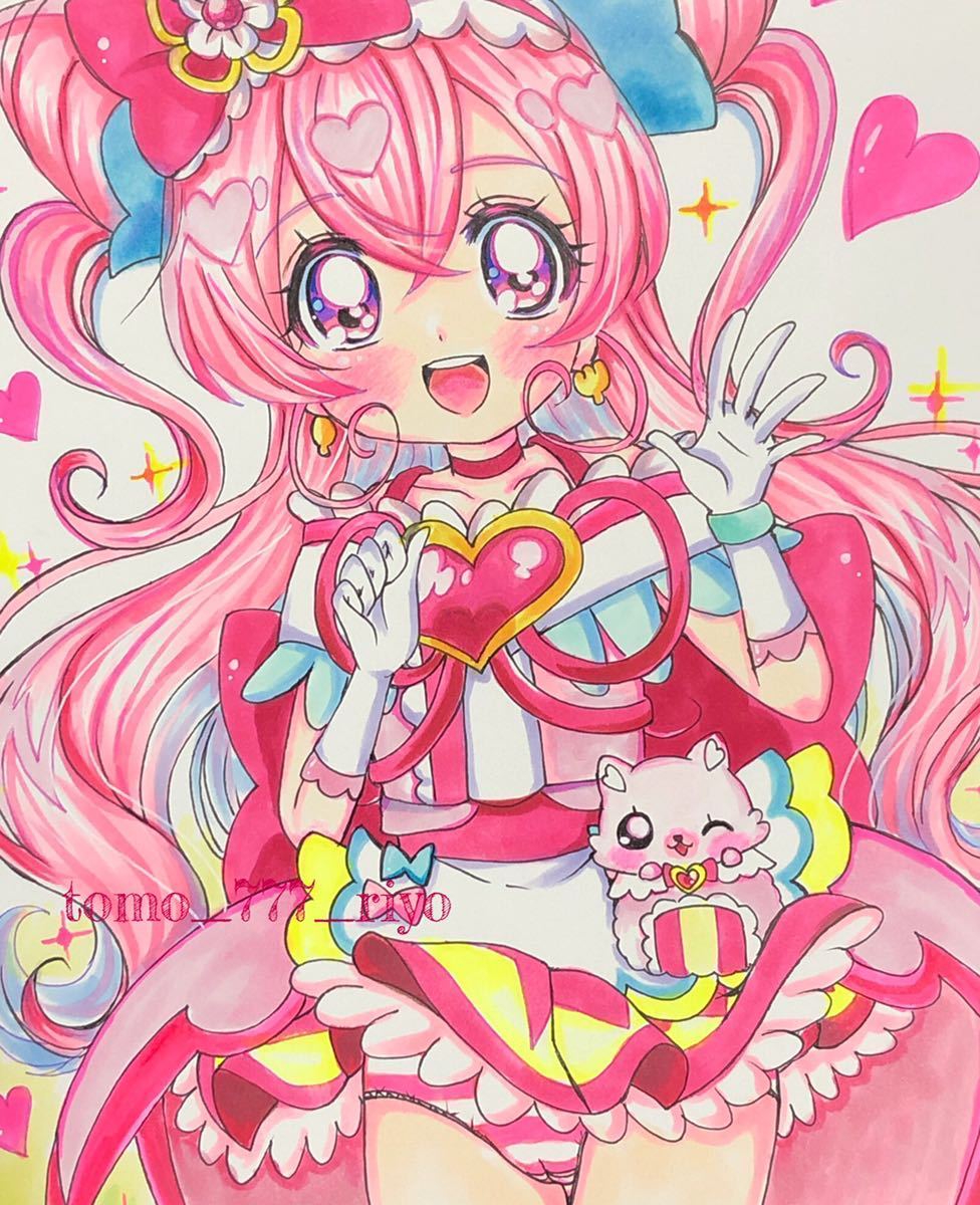 同人手描きイラスト デリシャスパーティプリキュア キュアプレシャス コメコメ ケント紙 手描きイラスト 売買されたオークション情報 Yahooの商品情報をアーカイブ公開 オークファン Aucfan Com