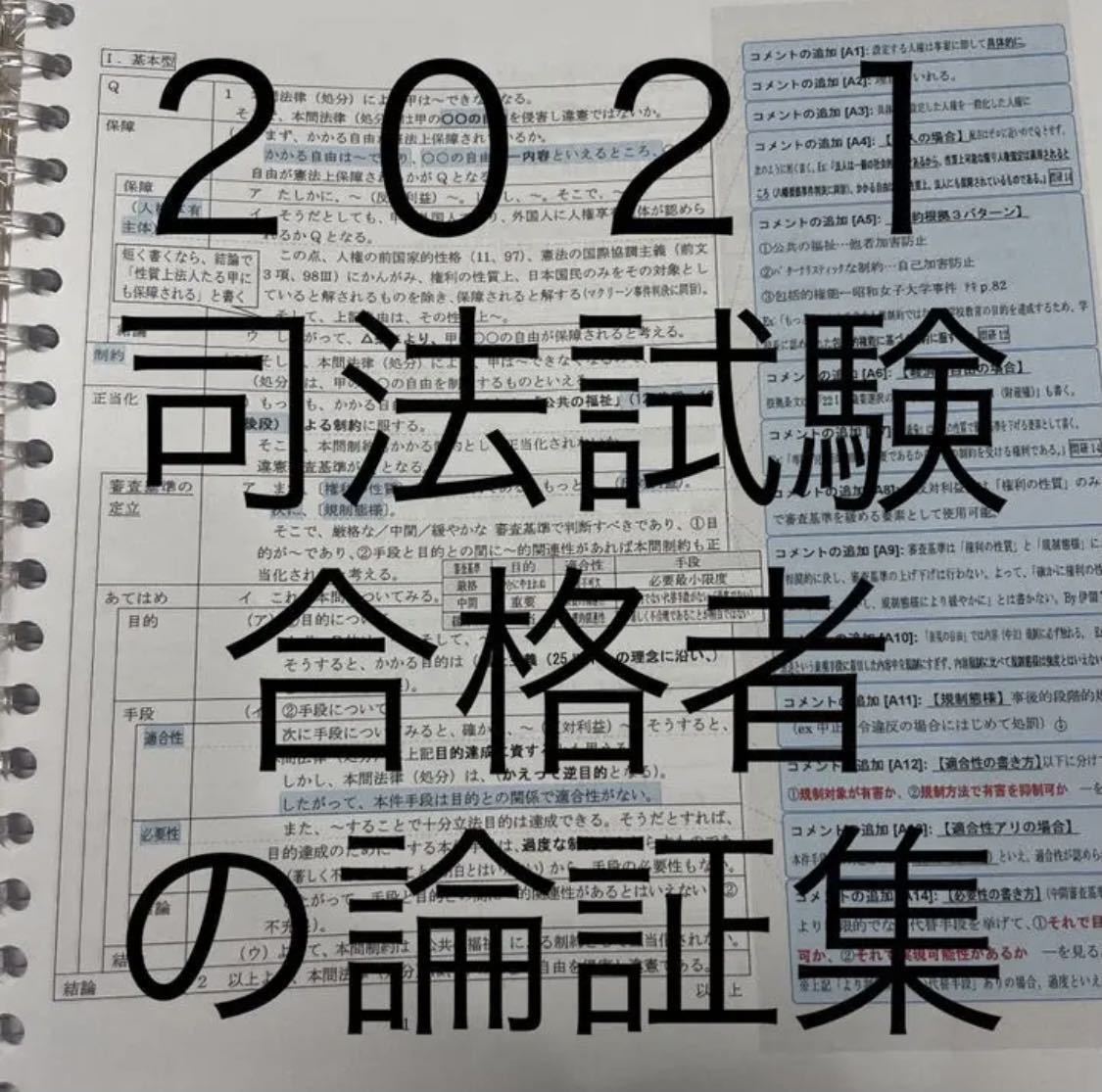 人気セール，HOT 紙媒体 2021年司法試験合格者使用の自作論証集(司法試験)｜売買されたオークション情報、yahooの商品情報をアーカイブ公開 - オークファン 司法試験