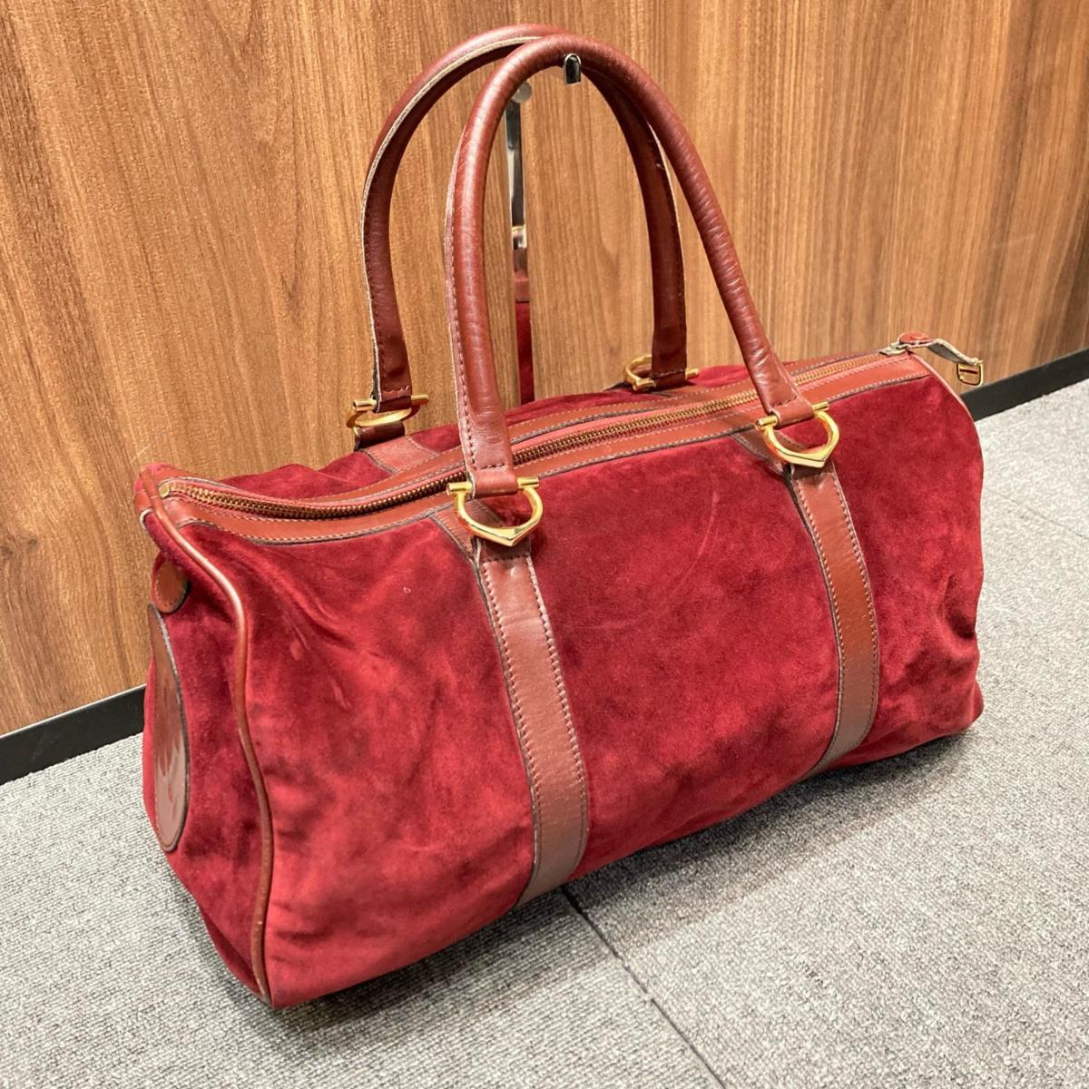 Cartier カルティエボストンバッグ ハンドバッグ スエード マスト