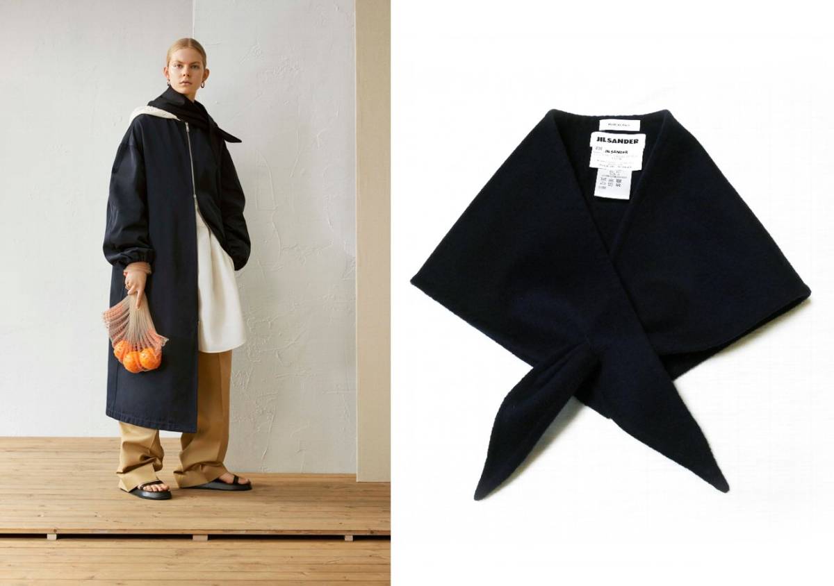 2019SS ☆ ジルサンダー Jil Sander カシミヤ製 セーラースカーフ