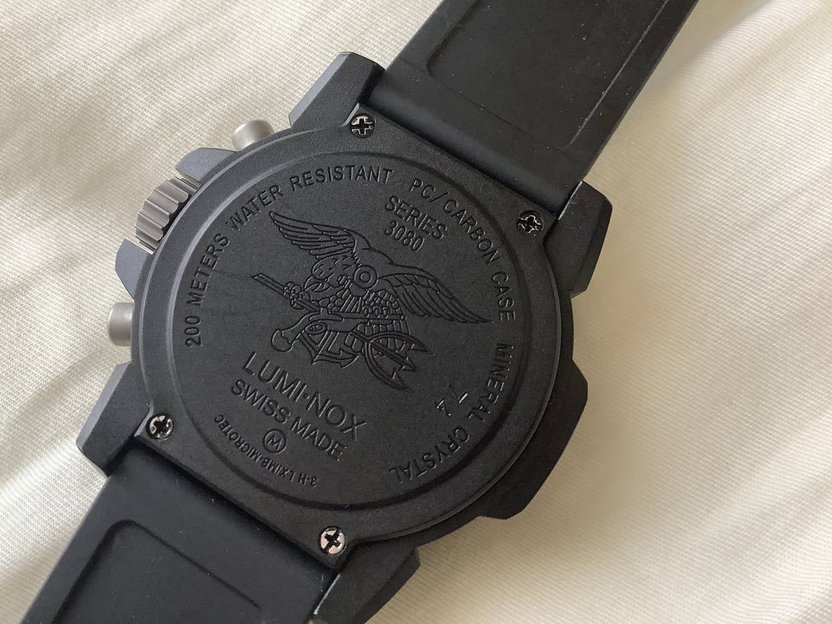 美品 ルミノックス LUMINOX ネイビーシールズ 3080/3081 BO ブラック 