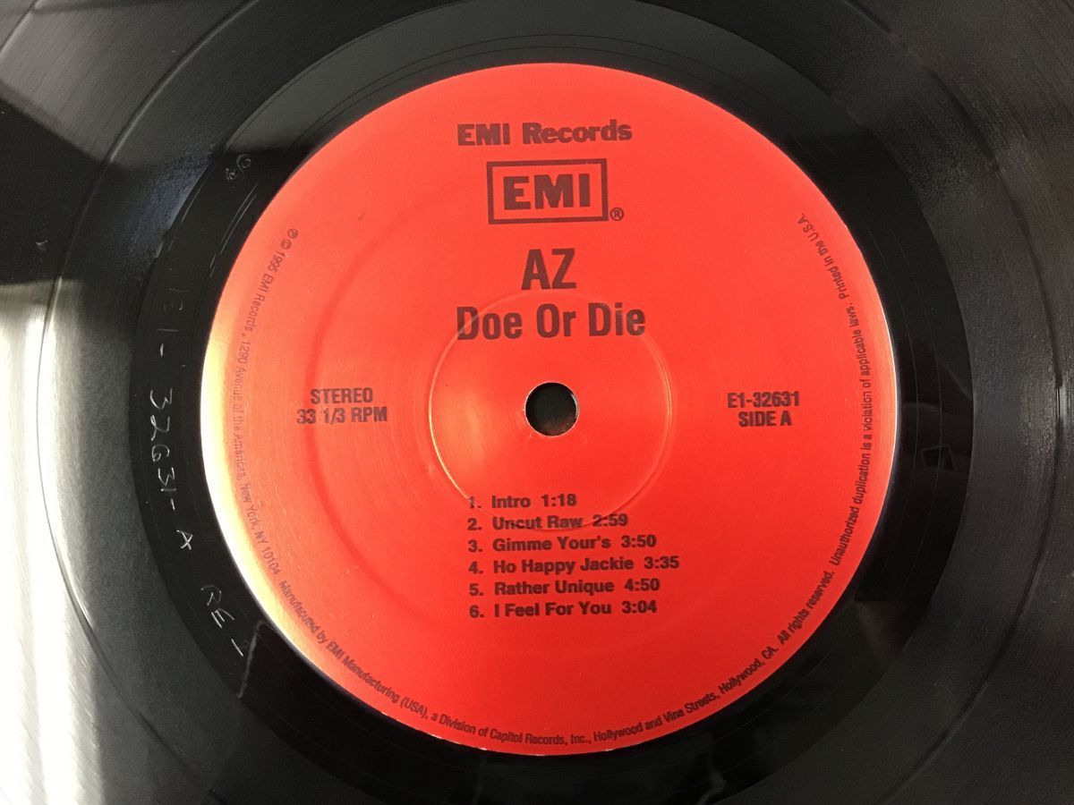 LP / AZ / DOE OR DIE / US盤 [6759RJ] ラップ、ヒップホップ 音楽