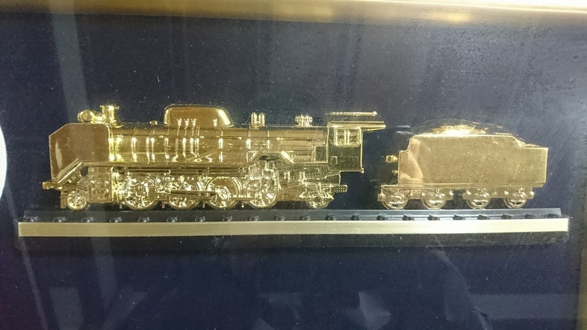 t□□ 時計付き額縁 D51型蒸気機関車(75分の1) D51211 C57120 デコイチ