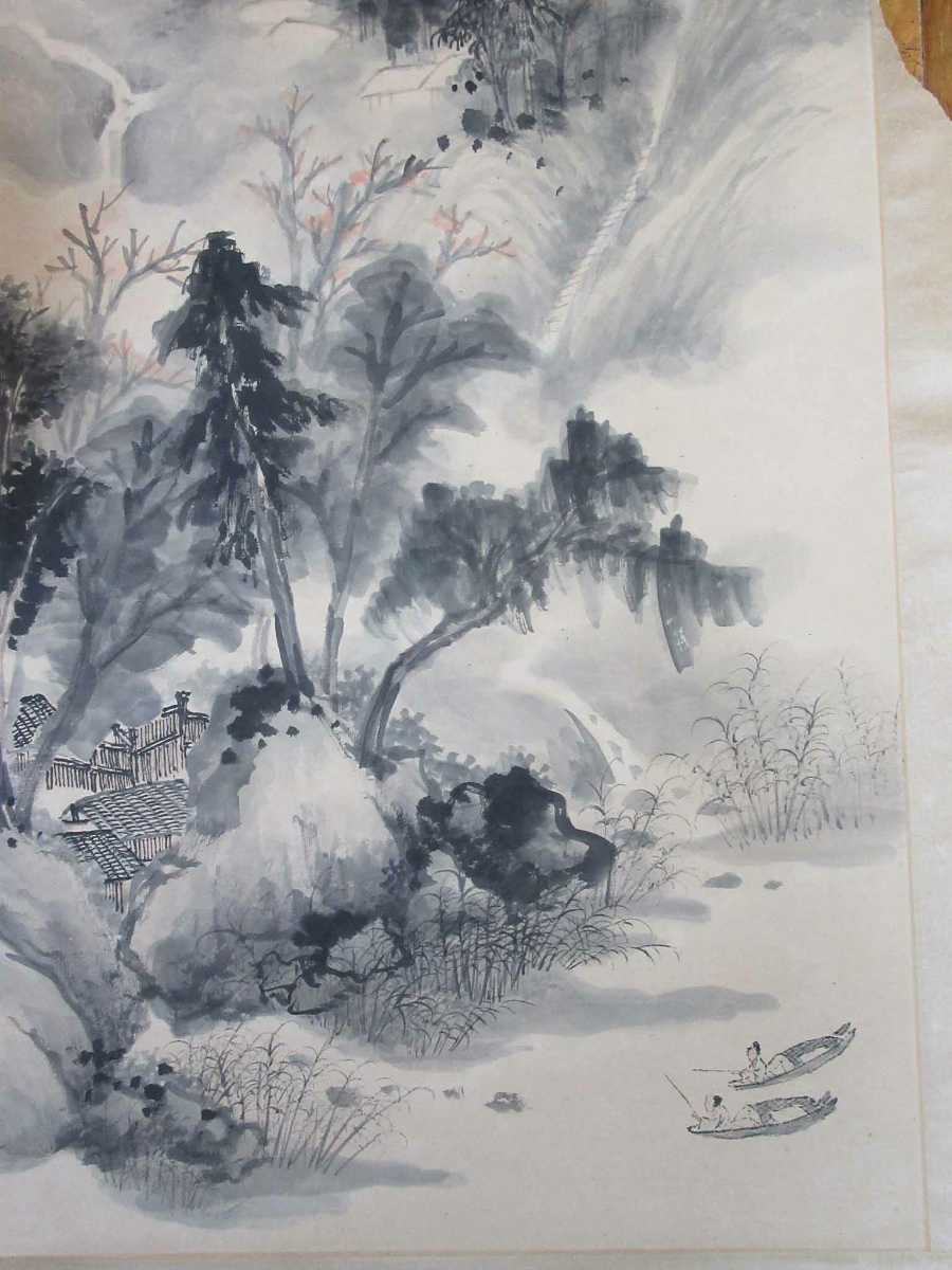 掛軸 在銘『中国水墨山水図』中国画 紙本 掛け軸 a022620 掛軸（本紙のみ）：中国「山水」／J-220126☆ 【公式通販】