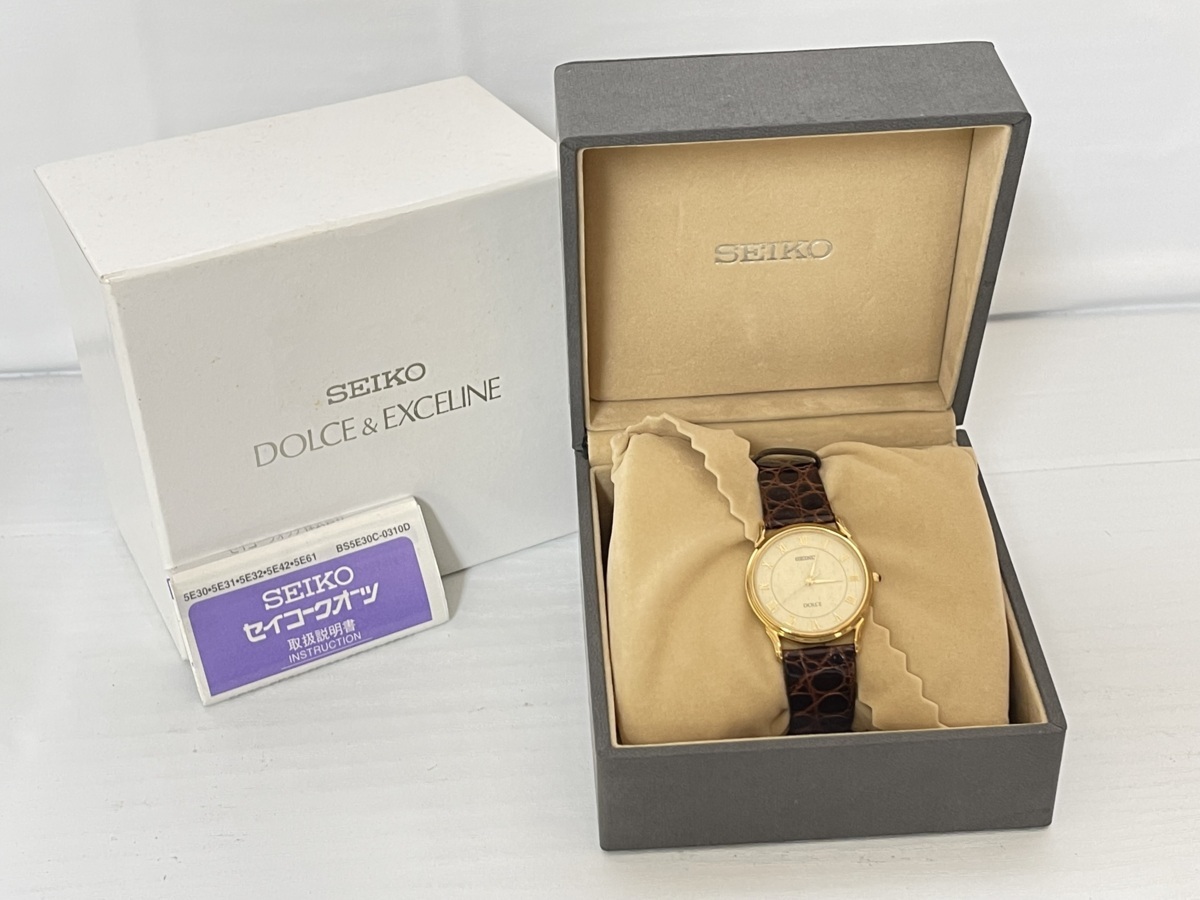 時計 SEIKO DOLCE 18KT 5E61-0A10 セイコー ドルチェ 5E61-0A10 750