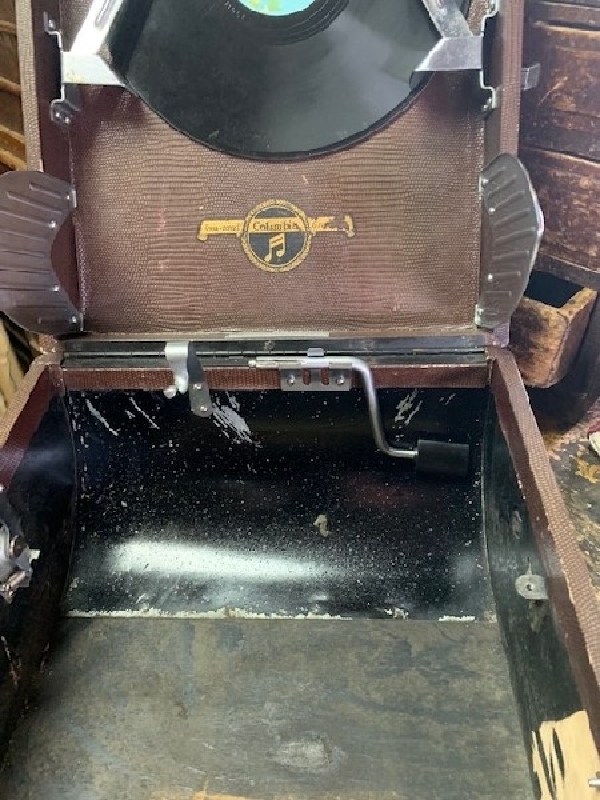 1950年代 コロンビア卓上型蓄音機 グラフォノーラ G-208 ゼンマイ